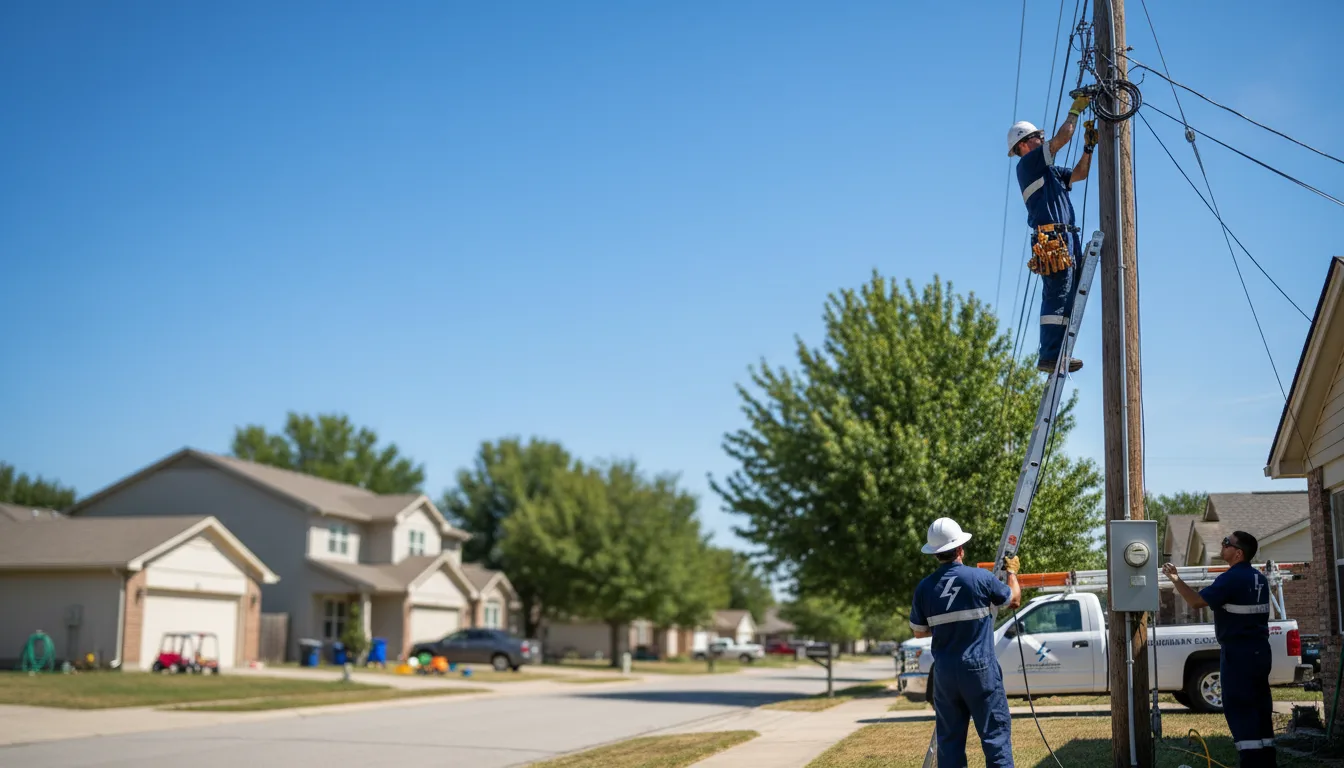 Residential electrician providing installation services in Holmesville, OH